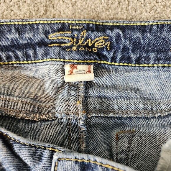 Silver Jeans Aiko Bootcut Womens 27/33 Blue Denim Medium Wash Mid Rise - Picture 11 of 14